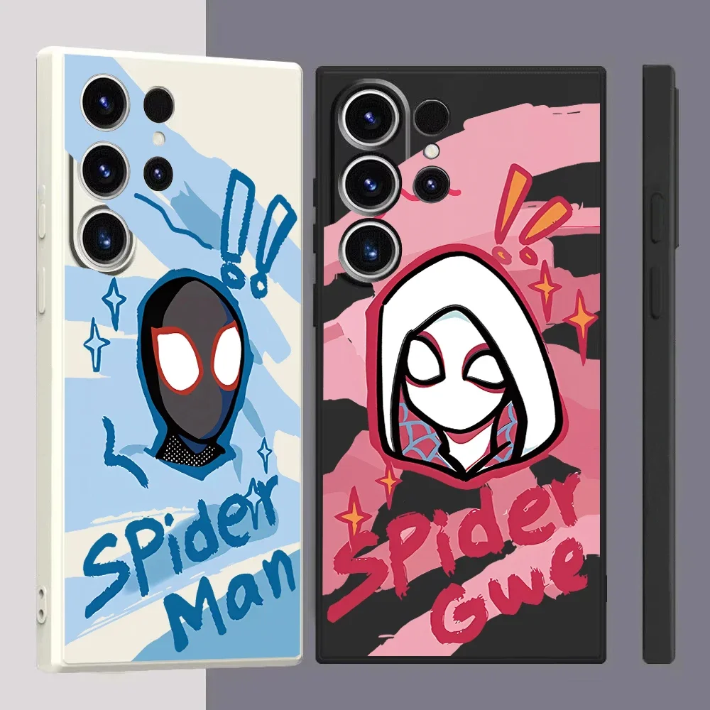 Funda de teléfono Marvel Spider man para Samsung Galaxy S25 Ultra S24 Ultra S23 FE S22 S20Plus A15 A35 A50 A51 A54 A55 A71 A72 A73 - imagen 2