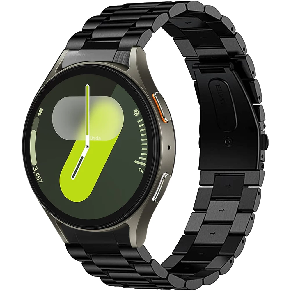 Correa de Metal sin huecos para Samsung Galaxy Watch 7 6 5 Pro 40mm 44mm pulsera Galaxy Watch 6 4 Classic 43 47mm correa de acero inoxidable - imagen 2