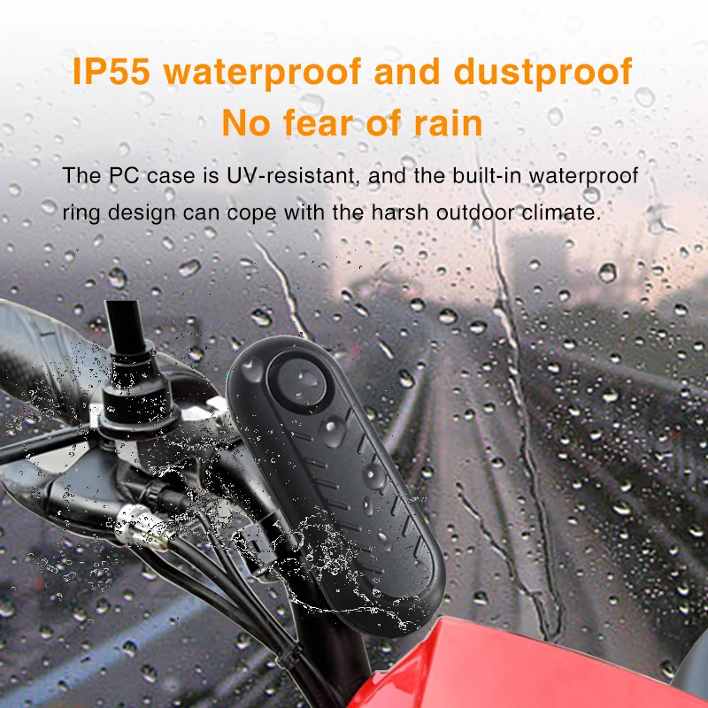 Alarma inalámbrica para bicicleta, alarma antirrobo con vibración para bicicleta, alerta impermeable para motocicleta, Control remoto, seguridad antirrobo, sonido de 110dB - imagen 5