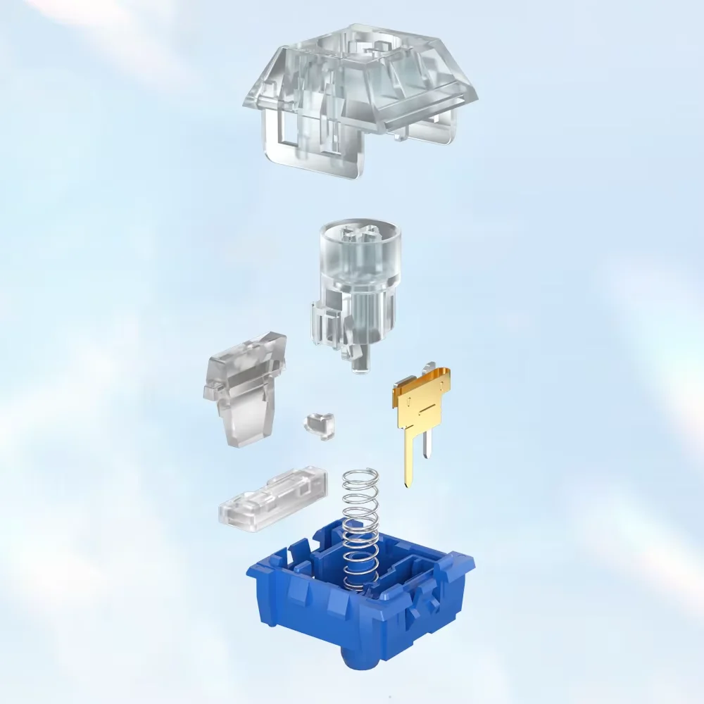 Kailh Deep Sea Pro Islet interruptor lineal silencioso ballena táctil Teclado mecánico de 3 pines interruptores silenciosos RGB lubricado de fábrica a prueba de polvo - imagen 4