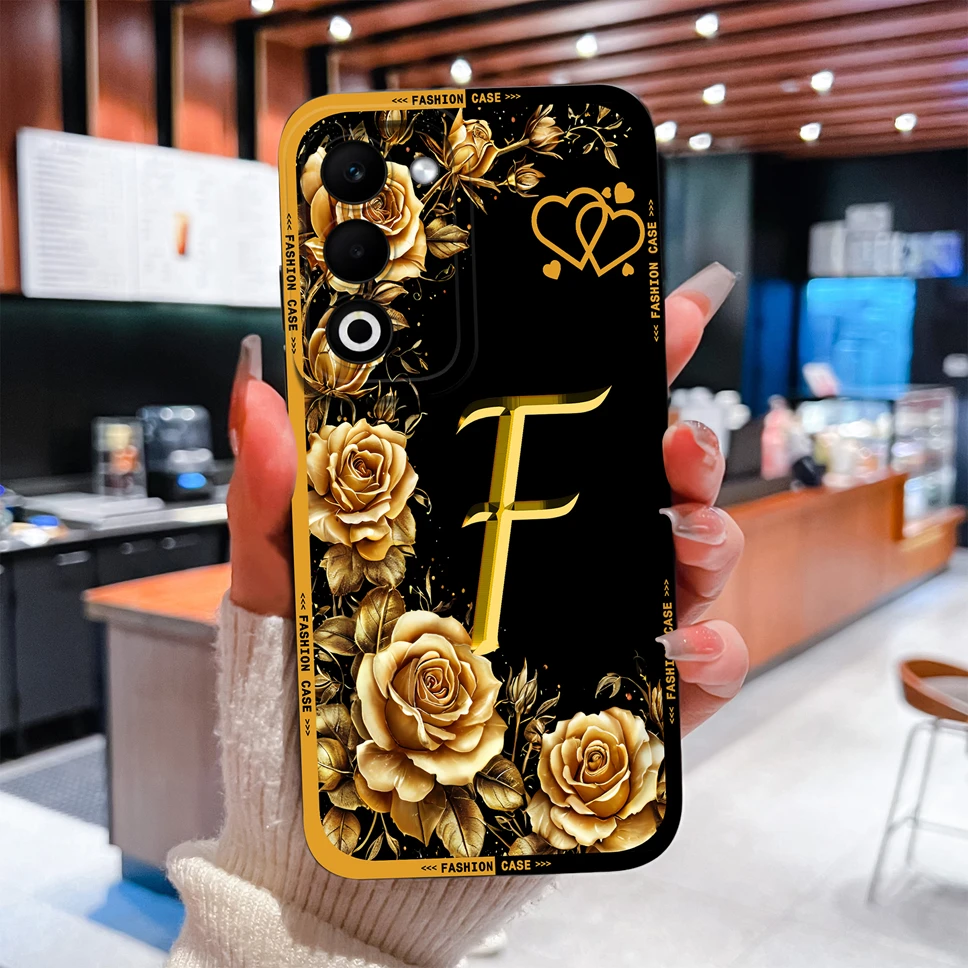 Para Oppo A5 Pro A5X 4G 5G 2025 Funda de teléfono elegante letras rosas Funda de silicona líquida suave para Oppo A 5 carcasa duradera de alta calidad - imagen 5