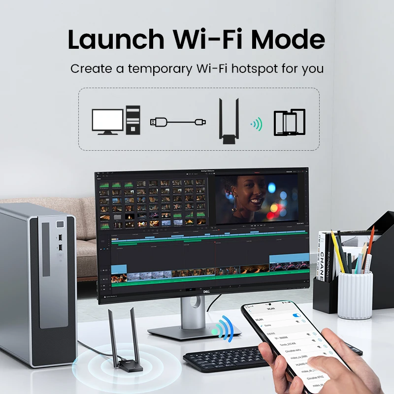 UGREEN Adaptador WiFi AX1800 USB 3.0 Doble Banda 5G/2.4G - imagen 4