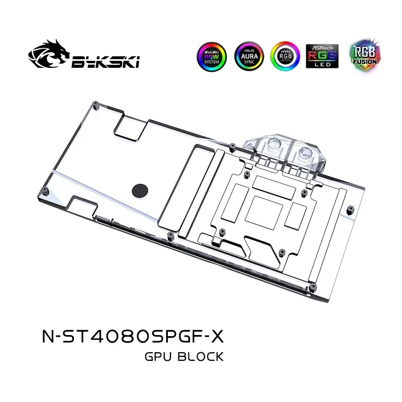 Bloque GPU Bykski para Zotac GeForce RTX 4080 SUPER-16GB PGF OC tarjeta de vídeo refrigeración por agua/placa de cobre engrosada N-ST4080SPGF-X - imagen 4