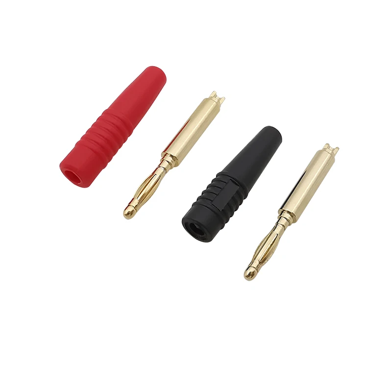 Conector de Cable de 2mm chapado en oro de 4 piezas, Conector de Cable macho tipo Banana para pruebas de bricolaje, adaptador de 2mm - imagen 5