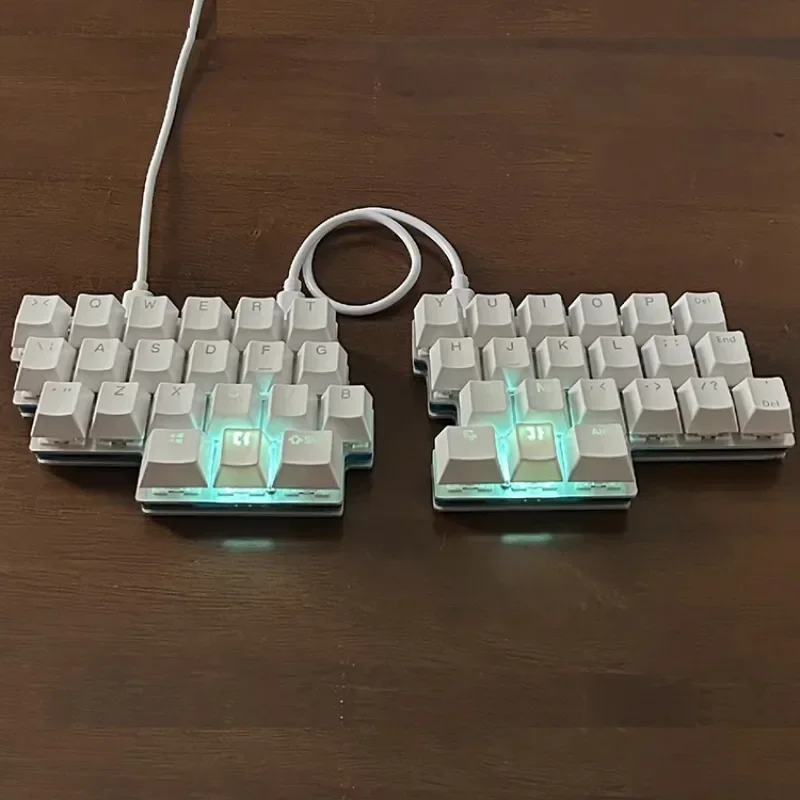 Teclado con cable dividido, teclado ergonómico, personalizado, intercambiable en caliente, QMK VIA, cambio de teclas, Teclado mecánico para juegos DIY, 42 diseños - imagen 3