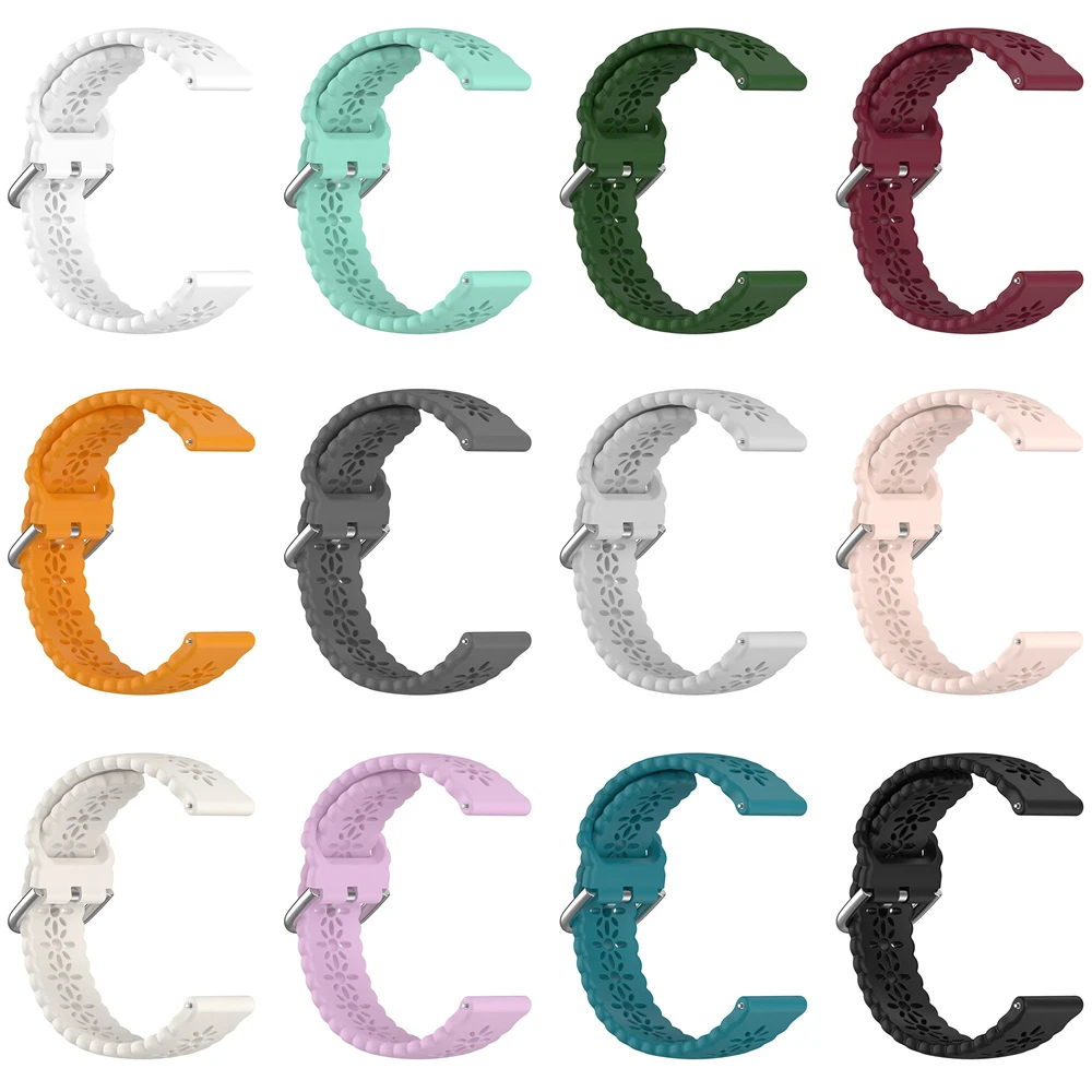 Correa deportiva de silicona de 20mm y 22mm para Huami AMAZFIT GTR 4 3 Pro 47mm, pulsera AMAZFIT GTS 4 3 2e BIP 5, correa de reloj suave - imagen 4