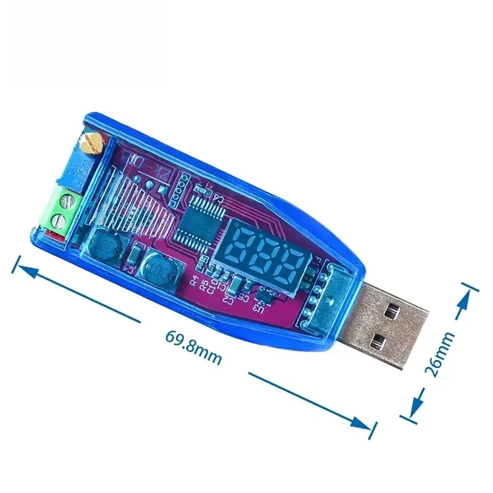 DC-DC USB 5V a 3,3 V 9V 12V 24V USB módulo de fuente de alimentación reductor/abajo módulo convertidor Buck de refuerzo ajustable salida DC 1,0 V-24V - imagen 4