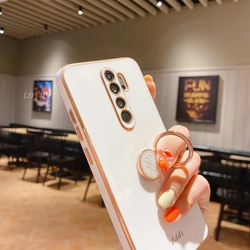 Funda de silicona con soporte de anillo para Xiaomi Redmi Note 7 Redmi 10 9 9a 9T K20 Note 10 Pro Note 8 9 Pro Max - imagen 5