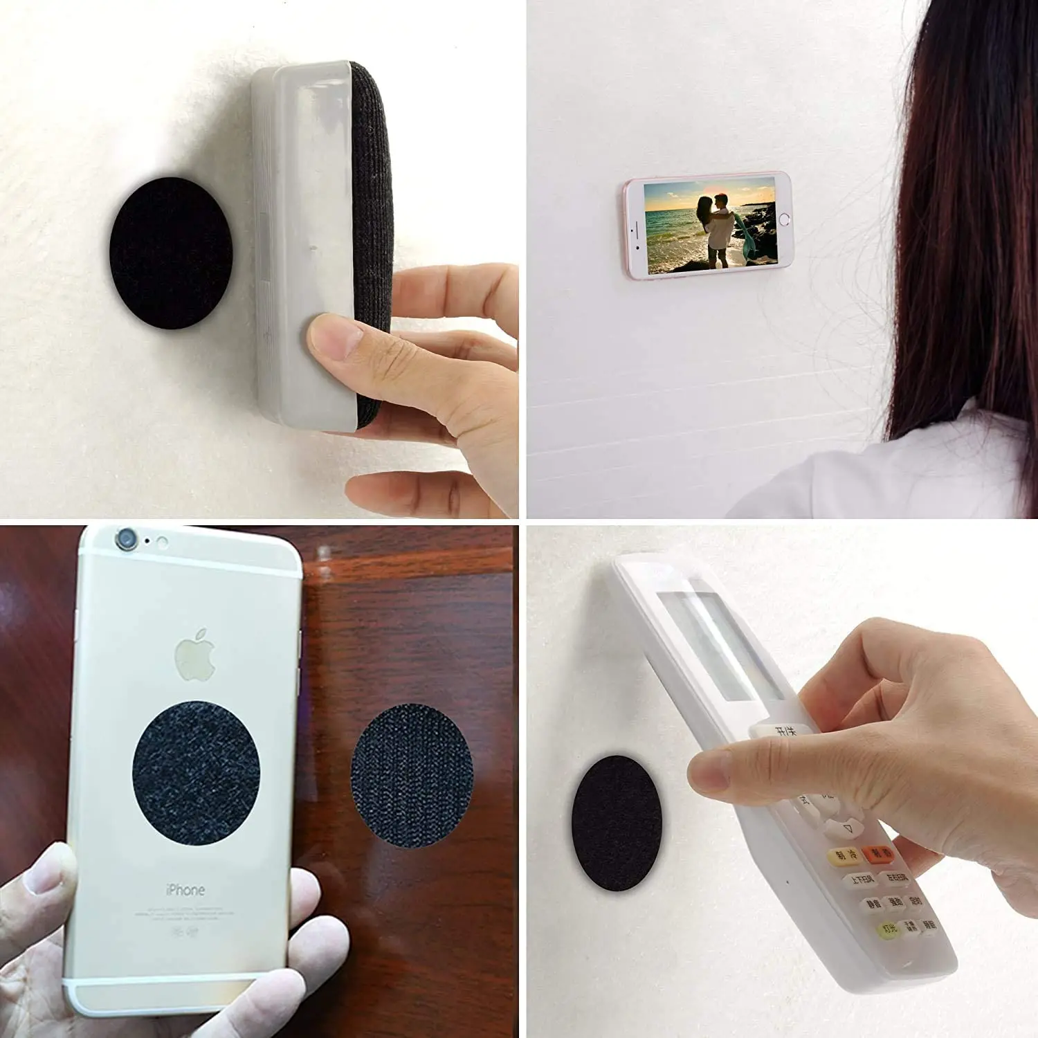 30 pares de cinta autoadhesiva reutilizable con cierre de gancho y bucle, pegatina mágica redonda de nailon con pegamento para accesorios artesanales DIY, color negro - imagen 5