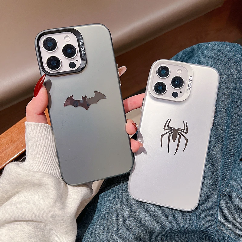 Funda de teléfono 3D plateada con diseño de araña y murciélago para Samsung Galaxy S25 S24 S22 S23 Ultra Plus FE A16 A55 A54 A15 A14 A13 A35 A33 A34 A53 - imagen 4