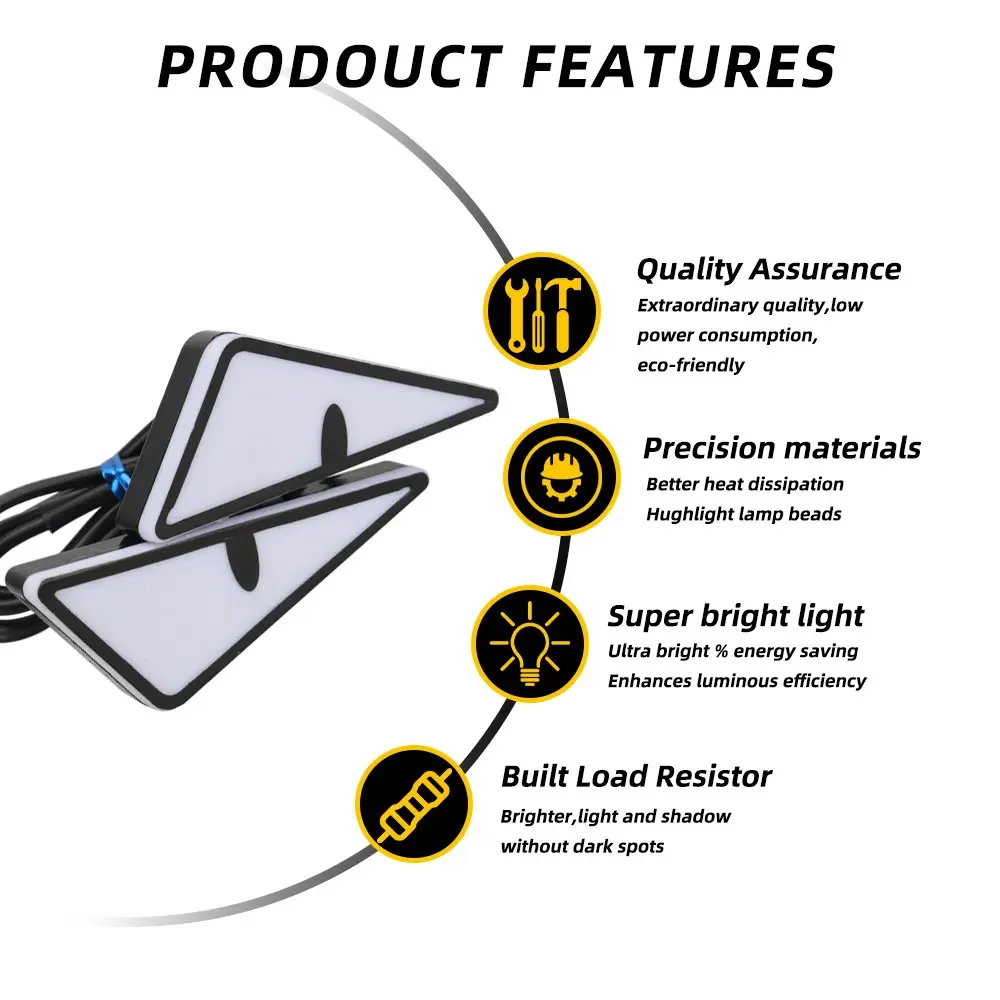 Luces LED de ojos del diablo para motocicleta, faro Universal de ojos de demonio, Mini lente de proyector, luces decorativas para coche, 2 uds. - imagen 4