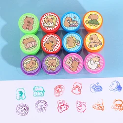 Sellos Capibara Kawaii con Tinta para Manualidades Infantiles