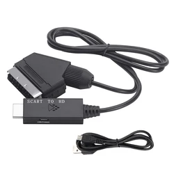 Conversor SCART a HDMI 1080p con alimentación Micro USB