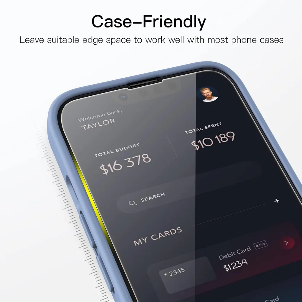 2-5 piezas de vidrio templado para iPhone 17 Pro Max protectores de pantalla de aire cubierta protectora de vidrio con pegamento - imagen 4