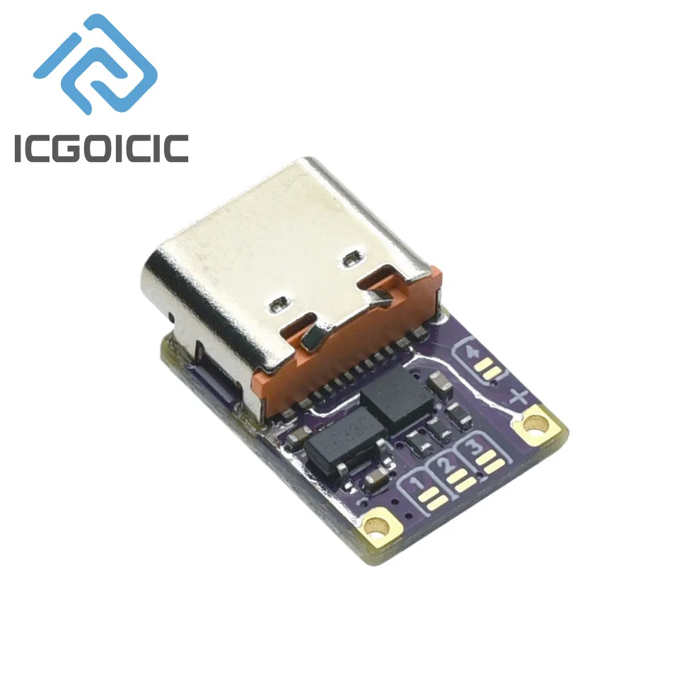 Módulo de carga rápida PD3.0 PD3.1 QC3.0, disparador de voltaje DC 5/9/12/15/20/28/36/48V, interfaz PD a DC tipo C - imagen 3