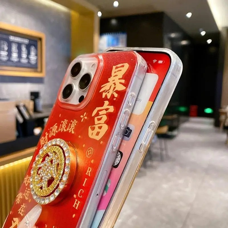 Tocadiscos Get Rich funda acrílica para iPhone 16 15 14 13 12 11 Pro Max XS XR cubierta protectora de pantalla a prueba de golpes - imagen 4