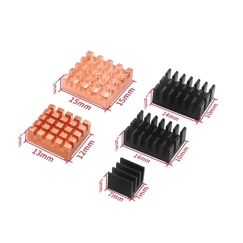 Disipador de calor de cobre para Orange Pi 3 LTS / Orange Pi 4 LTS disipadores de calor de refrigeración pasivo Kit de enfriador de radiador de aleación de aluminio para Demo Bo - imagen 5