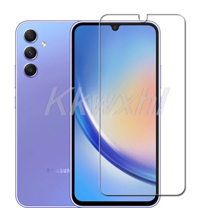 2 uds para Samsung Galaxy A34 5G cubierta de vidrio templado en SamsungGalaxyA34 GalaxyA34 A346B A346 Protector de pantalla película transparente - imagen 2