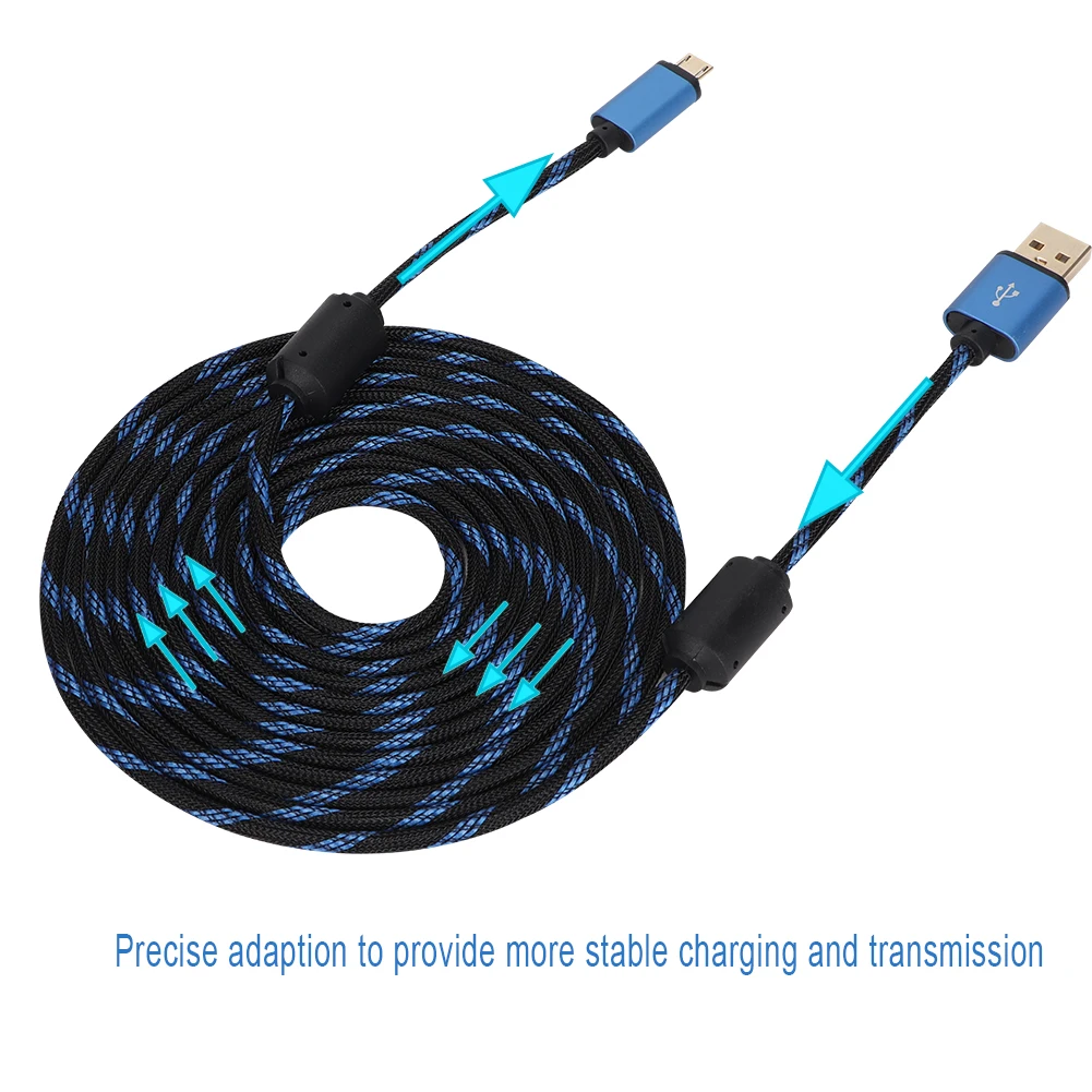Cable de carga para controlador Microsoft Xbox ONE, Cable de carga USB de 3m para controlador Sony PS4, accesorio de carga rápida