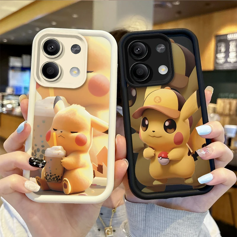 Funda de teléfono de Pikachu de dibujos animados para Redmi Note 13, 12 Pro Plus, 5G, Note 13, 12, 11, 10, 9 Pro, 12C, 10C, 9C, A2, A1, fundas de teléfono a prueba de golpes