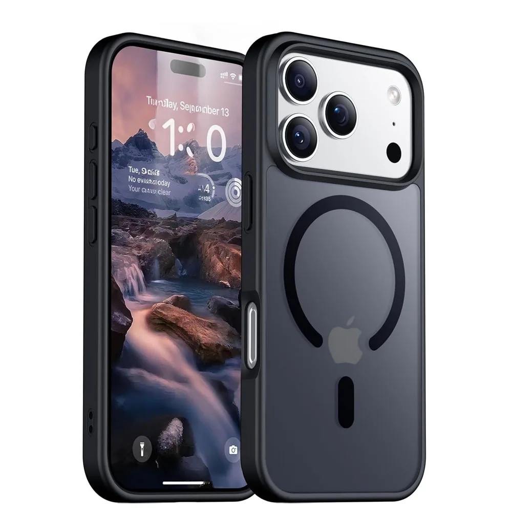 Funda mate para Magsafe iPhone 17 Pro Max Air 16 Plus 15 14 13 12 11 17Pro iPhone17 16Pro 15Pro Mag accesorios de cubierta de teléfono seguro - imagen 2
