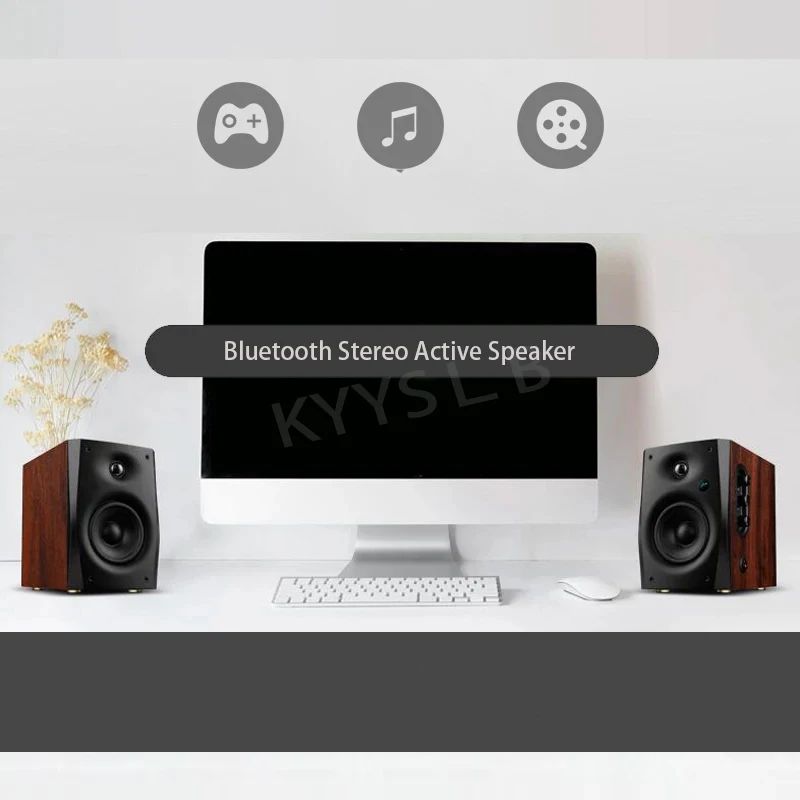 KYYSLB-altavoz Multimedia con Bluetooth, dispositivo Digital para ordenador, TV, Audio activo para el hogar, analógico, estantería - imagen 5