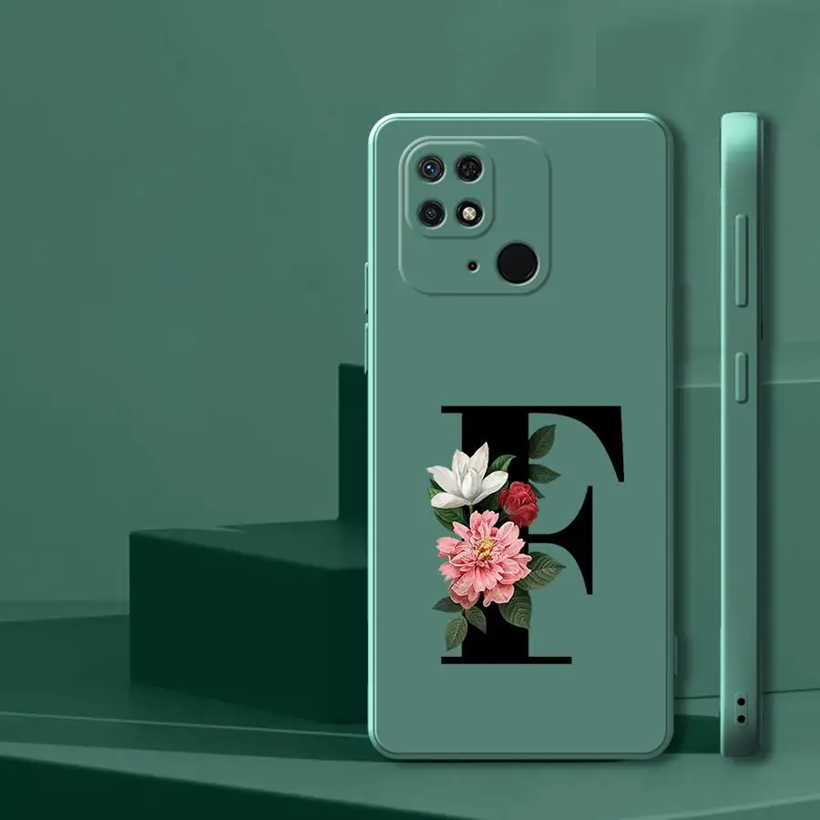 Funda con letras Lnitial para Xiaomi Redmi K60 10 14C 9 8 A2 K40 12C A1 A3x 13C, funda suave - imagen 2