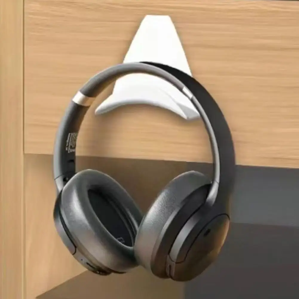 Colgador de auriculares montado en la pared, colgador de escritorio para auriculares para juegos, almacenamiento de mochila, soporte de gancho colgante, organizador para el hogar y la Oficina sin perforaciones - imagen 2