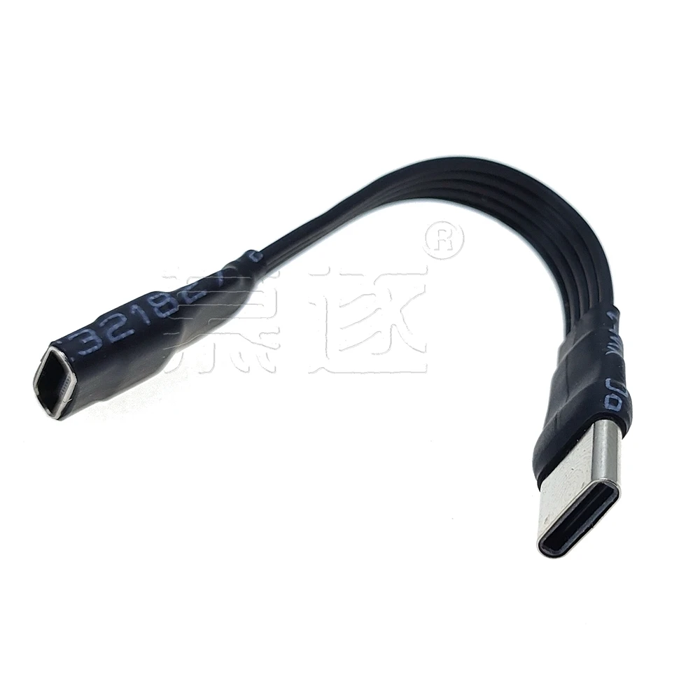Cable de extensión USB 2.0 tipo C a tipo C de 5CM 10CM 30CM 90 °   Adaptador FPC FPV Banda Plano USB C Cable 3A 5CM-100CM - imagen 5