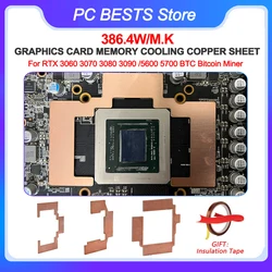 Disipador de cobre para GPU RTX 3060-3090 y RX 5600-5700