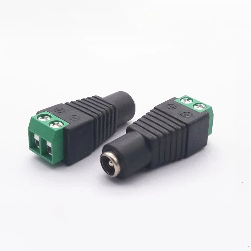 1 par/3 pares macho + hembra 2,1mm x 5,5mm para conector adaptador de toma de corriente CC para cámara CCTV H2 - imagen 5