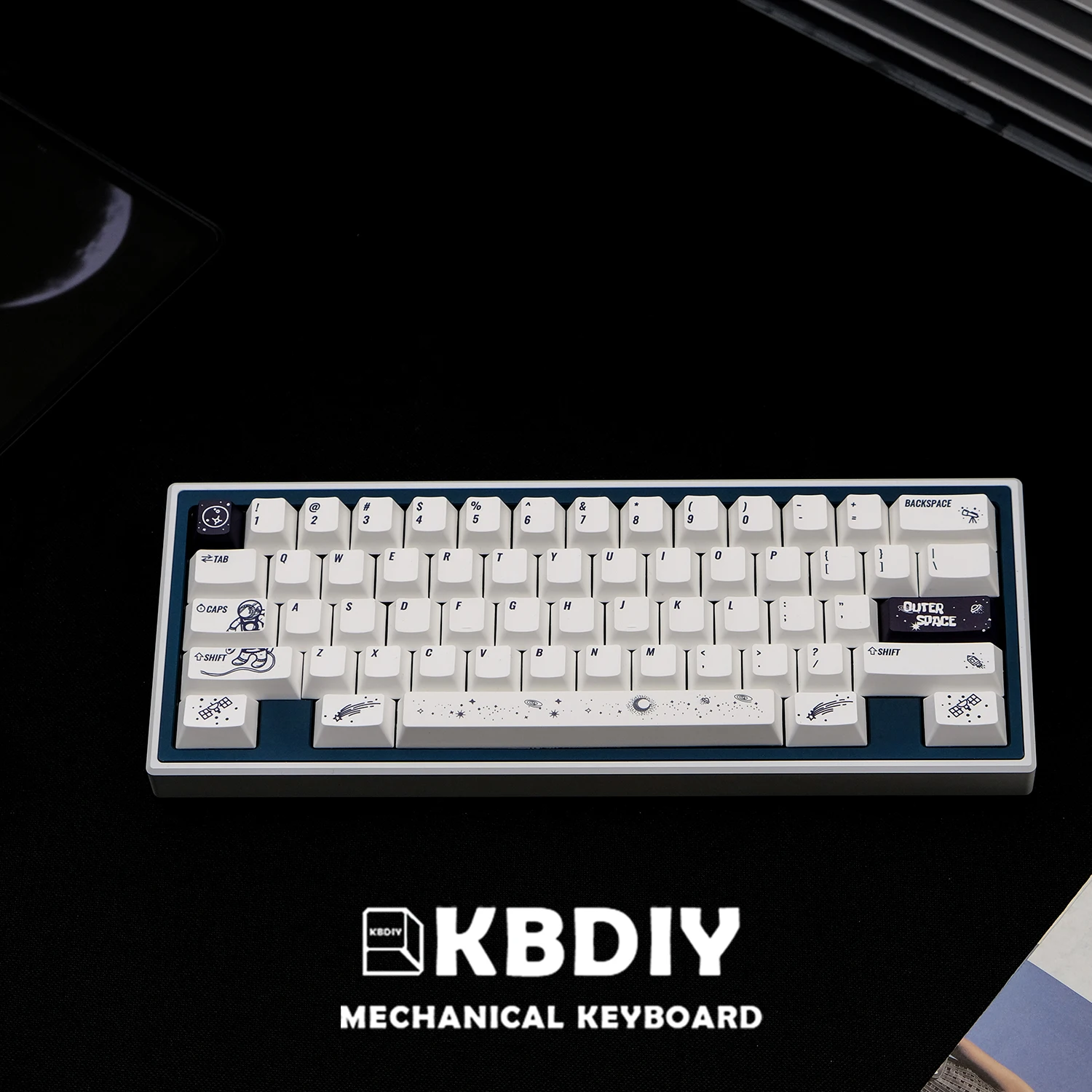 KBDiy-teclas PBT japonesas coreanas, perfil Cherry KOA, tapa del espacio exterior para teclado mecánico, 143 teclas, juego de interruptores MX, DIY - imagen 4