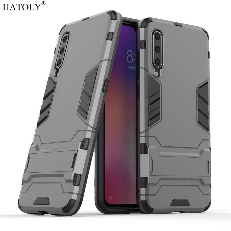 Funda a prueba de golpes para Xiaomi Mi 9, carcasa resistente de TPU, con soporte, armadura trasera, para Xiaomi Mi 9 - imagen 2