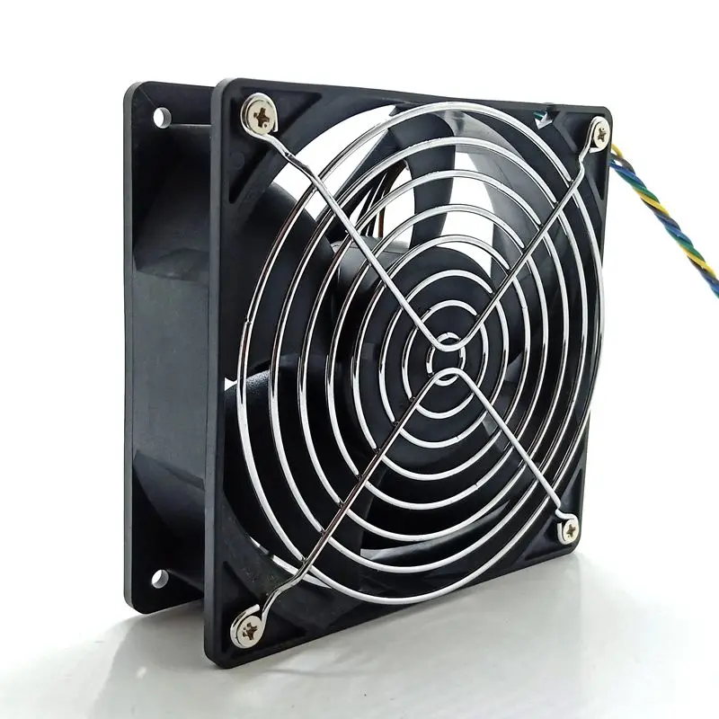AVC-ventilador de refrigeración para minería, dispositivo de doble rodamiento de bolas de alta velocidad, CFM, PWM, 4 pines, 4P, 12cm, 120 RPM, 12038mm, 5000, 12V, DS12038B12U - imagen 4