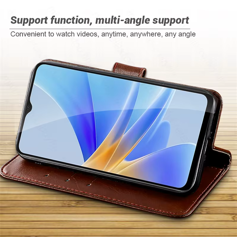 Funda de cuero con tapa para Oppo A17k A17 A 17 k 17 k 4G 2022 CPH2477 CPH2471 6,56 ", soporte de libro magnético Coque Oppoa17k 4G - imagen 4