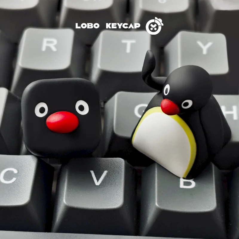 Pingu-teclas personalizadas, tapa de teclado mecánico creativa de resina única y bonita, tecla Esc personalizada, 1 ud. - imagen 3