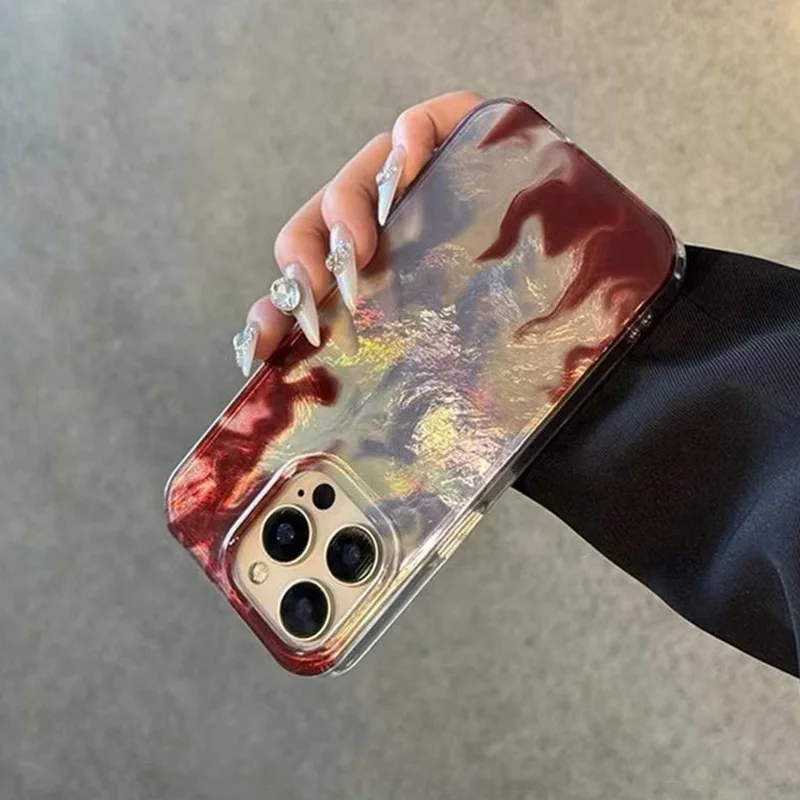 Funda de teléfono transparente con llamas degradadas para iPhone 16 15 14 Pro Max 13 12 11 XS X XR 7 8 Plus SE 2022, cubierta de protección a prueba de golpes - imagen 4