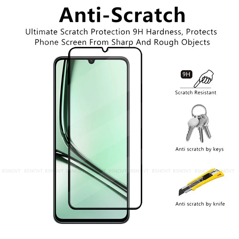 1/2/3/4 Uds para Realme Note 60X vidrio Realme Note 60X Protector de vidrio templado cubierta completa pegamento Protector de pantalla Realme Note 60X - imagen 2
