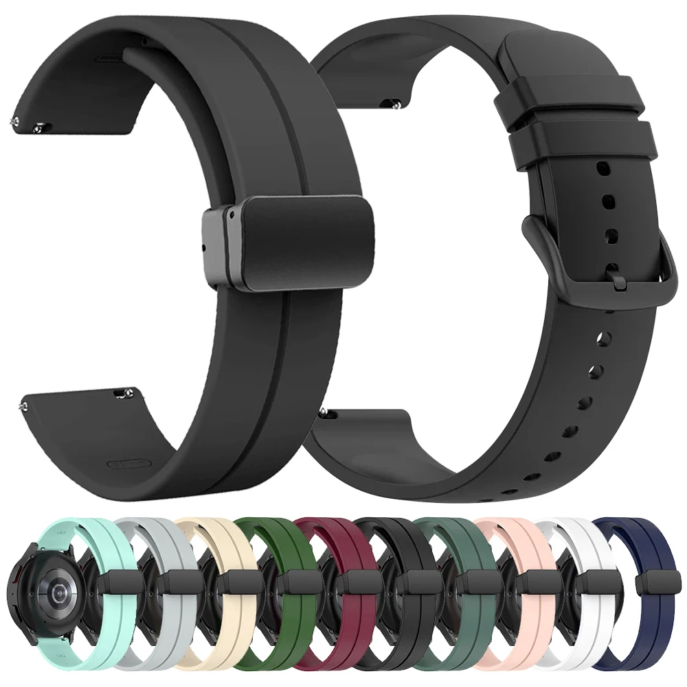 Para Garmin Venu 3 2 Sq pulsera de repuesto para Garmin Forerunner 255 265 245 165 banda 20mm 22mm correa de silicona con hebilla magnética