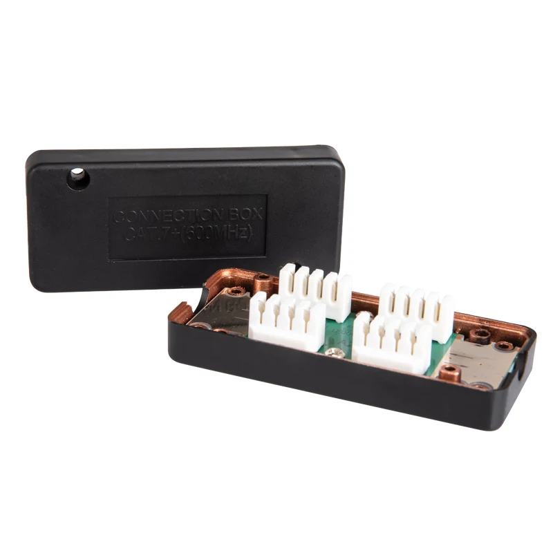 Linkwylan CAT7 RJ45 caja de conexiones adaptador de red 600MHz Cable LAN Ethernet adaptador de conexión LSA caja de extensión de extensión RJ45 - imagen 5