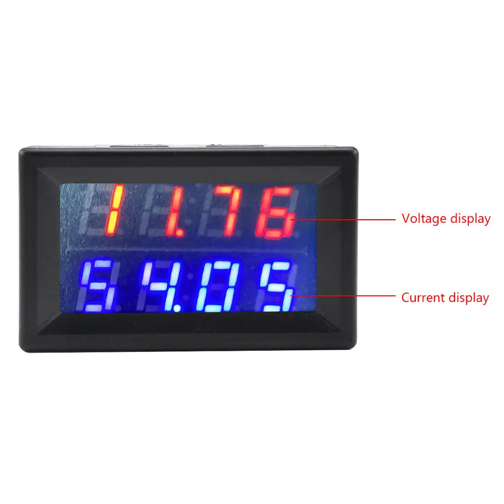 Voltímetro digital Amperímetro DC 100V 50A Pantalla LED Medidor de corriente de voltaje Protección de conexión inversa para monitoreo de batería - imagen 3