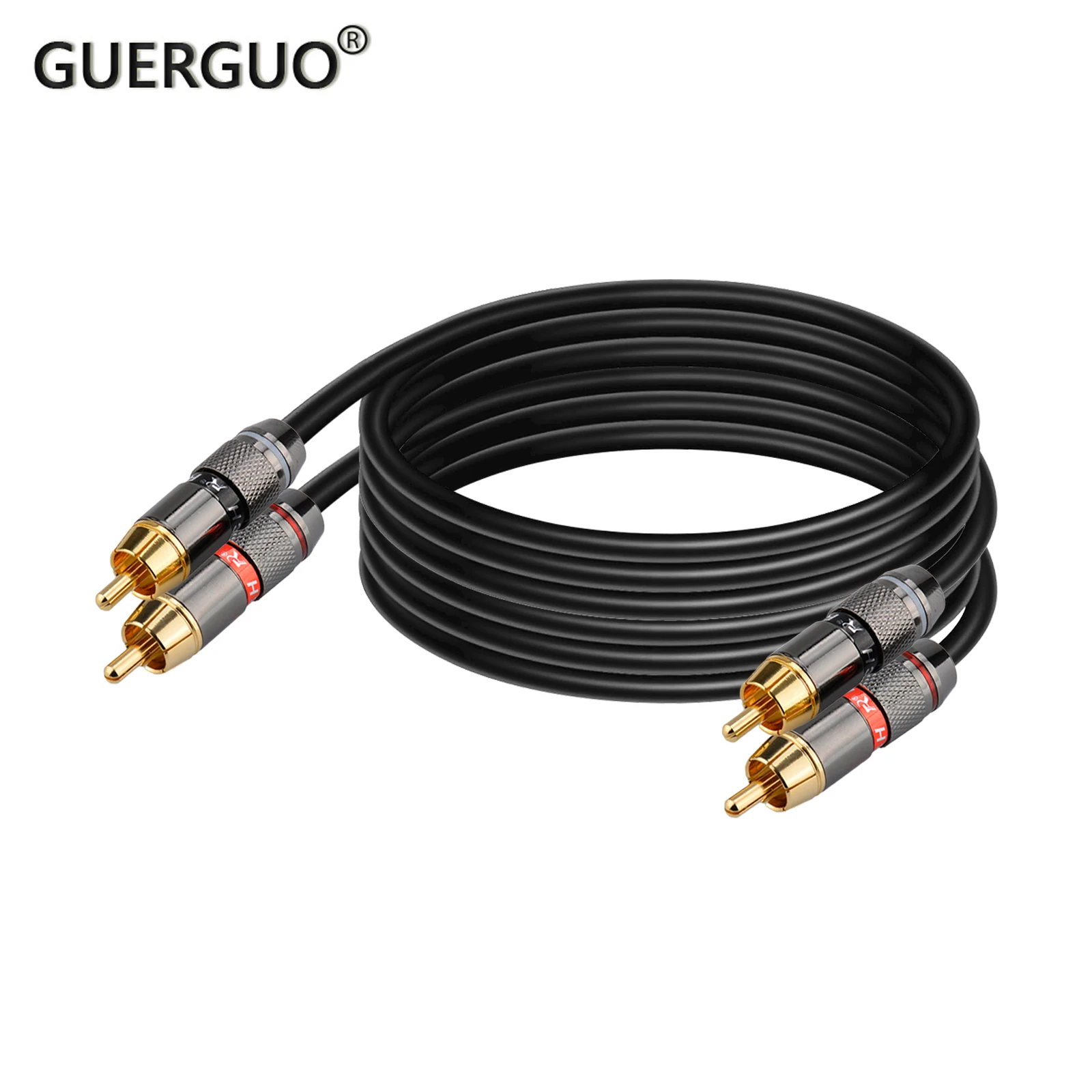 Par de Cables de Audio RCA de 0,3 M-15M, 2 RCA a 2 RCA, Cables de interconexión estéreo macho a macho para amplificador DAC TV Car Audio - imagen 2