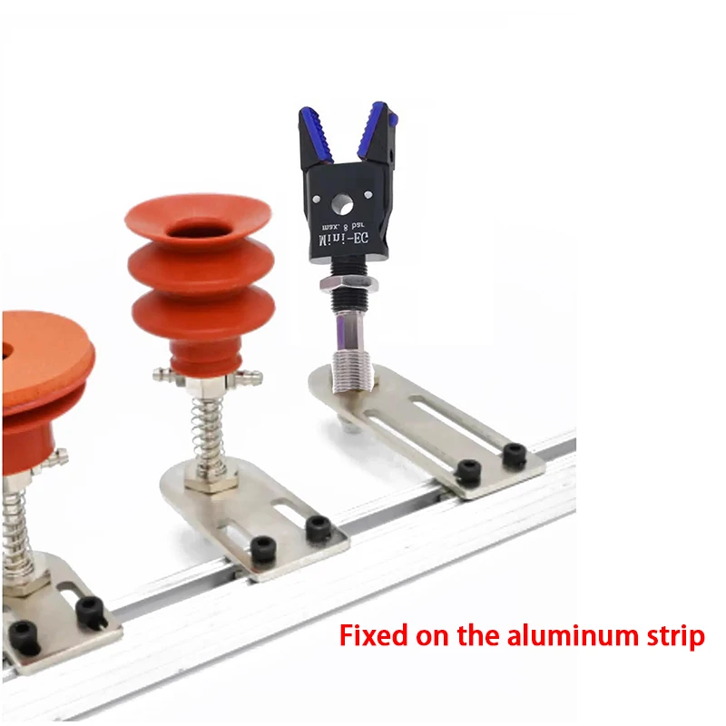Accesorio de manipulador, ventosa neumática, Base de instalación, abrazadera de agarre, accesorios de soporte para adaptador de Hardware de tira de aluminio - imagen 3