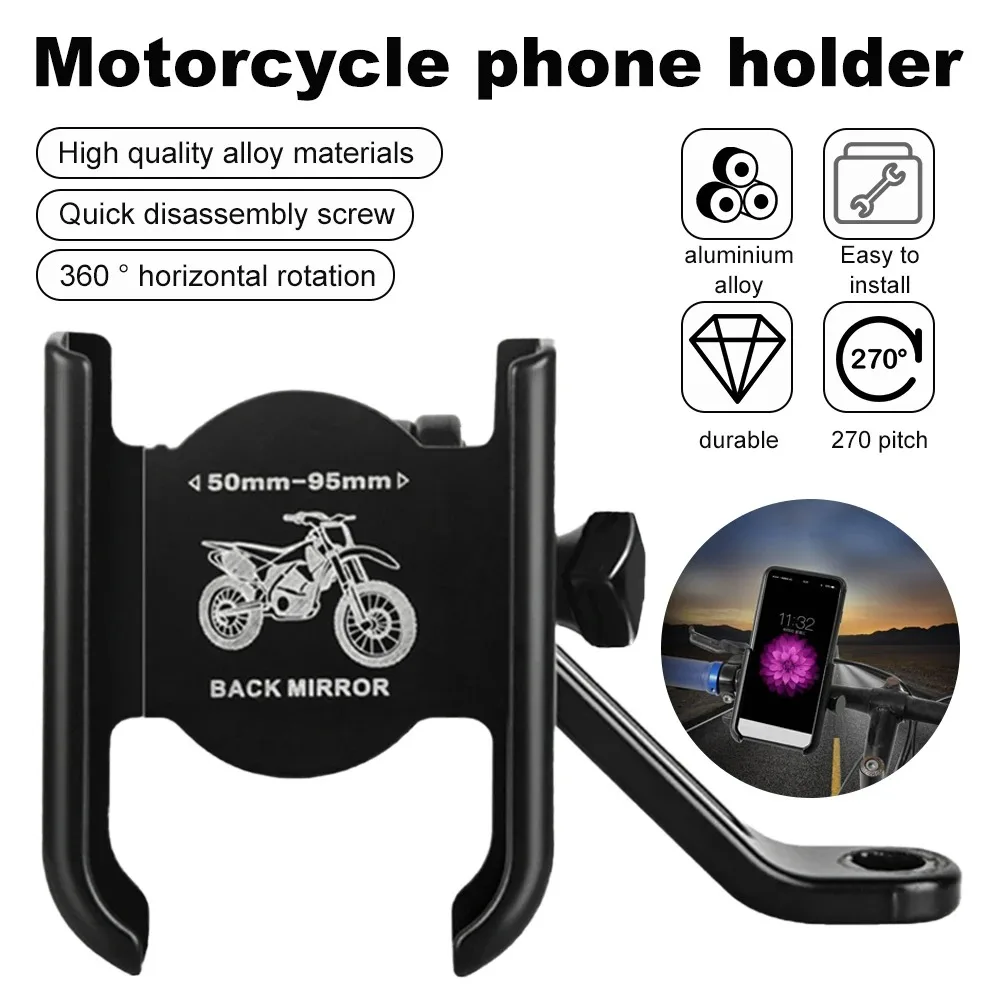 Soporte para teléfono móvil de motocicleta, soporte para manillar de teléfono, soporte Universal para GPS para bicicleta, soporte giratorio para teléfono móvil de motocicleta 360