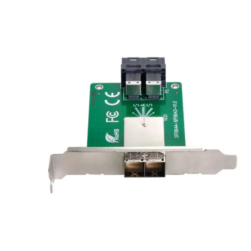 2025 NUEVA tarjeta adaptadora interna a externa de puertos dobles SFF-8643 8087 SF-8088 SFF-8644 Mini SAS HD 36P 12Gbps - imagen 4