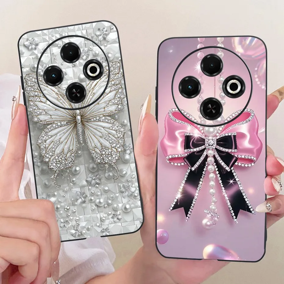 2025 funda de teléfono con impresión bonita para Tecno Spark 30C 30 Pro 4G fundas blandas de silicona negra para Tecno Spark30C 30 30Pro cubiertas parachoques - imagen 4