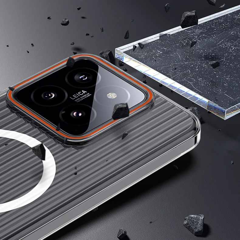 Para Xiaomi Mi 14 Pro funda dura de PC delgada transparente magnética MagSafe funda protectora trasera para Xiaomi Mi14 14Pro carcasa de teléfono - imagen 4