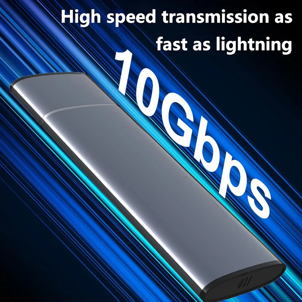 Adaptador de carcasa M.2 SATA NVMe SSD, 10Gbps a NVMe SSD, USB C 3,1 Gen2 SATA NGFF PCIe, caja de disco duro externo para ordenador portátil y PC - imagen 2