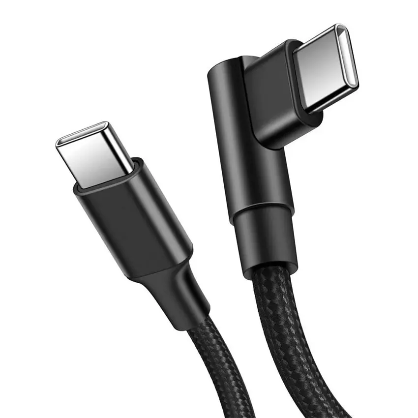 1/3/5 Uds 90 grados 0,3 m/1m/2m 60W3A cargador rápido 90 grados USB tipo C a USB C Cable conector de Cable PD - imagen 4
