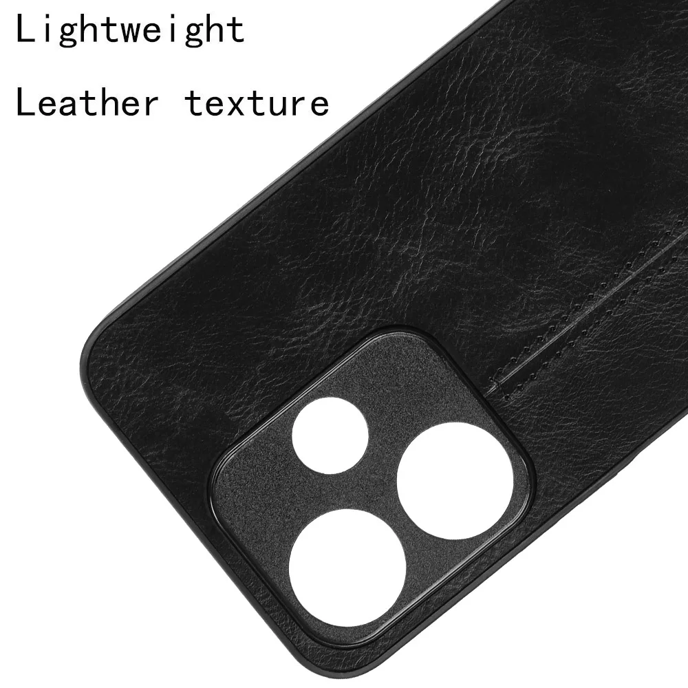 Funda con textura de cuero y tela cosida para Redmi 13 4G, funda ligera para Xiaomi Poco M6 4G - imagen 3
